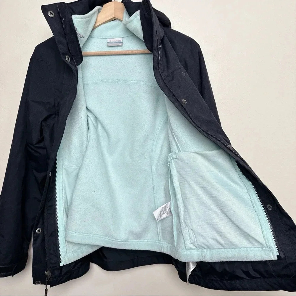 Columbia Womens Xsmall 3-In-1 Hooded Soft Shell Jacket In Black - Picture 10 of 16